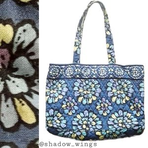 Vera Bradley Indigo Pop Quilted Handbag Tote - Blue / Purple Floral